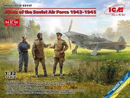 ICM Pilots of the Soviet Air Force 1943-1945 (3) Plastic Model Figure Kit 1/32 Scale #32117