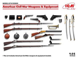 ICM American Civil War Weapons & Equipment (MAR) Plastic Model Military Diorama Kit 1/35 #35022
