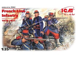 ICM French Line Infantry French-German War 1870-1871 Plastic Model Military Figure 1/35 #35061 ICM French Line Infantry French-German War 1870-1871 Plastic Model Military Figure 1/35 #35061