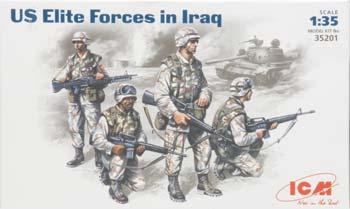 ICM US Elite Forces Iraq (4) Plastic Model Military Figure 1/35 Scale #35201