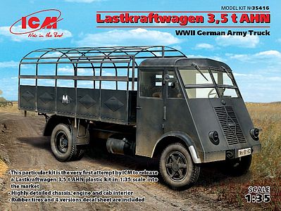 ICM WWII Lastkraftwagen 3,5t AHN German Army Truck Plastic Model Military Vehicle 1/35 #35416