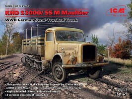 ICM KHD S3000/SS N Maultier Semi-Tracked Truck Plastic Model Military Kit 1/35 Scale #35453
