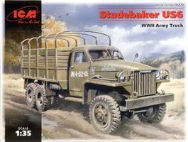 ICM WWII Studebaker US6 Army Truck Plastic Model Military Truck Kit 1/35 Scale #35511 ICM WWII Studebaker US6 Army Truck Plastic Model Military Truck Kit 1/35 Scale #35511