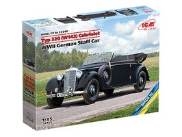 ICM Type 320 W142 Cabriolet WWII Car Plastic Model Military Vehicle Kit 1/24 Scale #35540