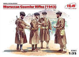 ICM Moroccan Goumier Rifles 1943 Figure Set (3) Plastic Model Military Figure 1/35 #35565 ICM Moroccan Goumier Rifles 1943 Figure Set (3) Plastic Model Military Figure 1/35 #35565
