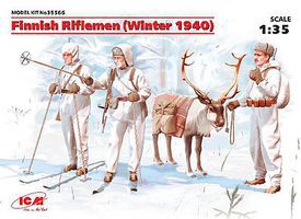 ICM Finnish Riflemen Winter 1940 (New Tool) Plastic Model Military Figure Kit 1/35 Scale #35566