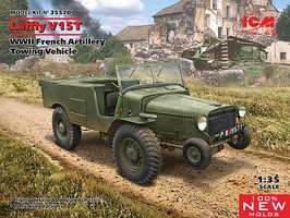 ICM French Laffly V15T Artillery Towing Vehicle Plastic Model Vehicle Kit 1/35 Scale #35570