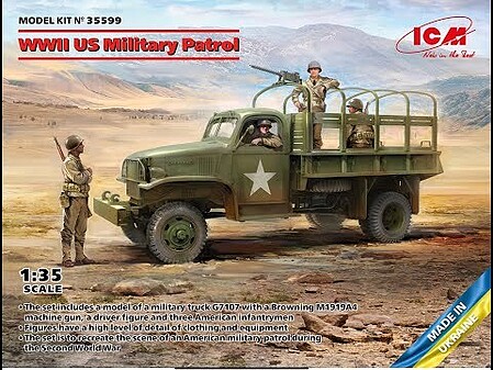 ICM WWII US Military Patrol G7107 Plastic Model Military Vehicle Kit 1/35 Scale #35599