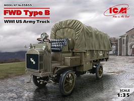 ICM WWI US FWD Type B Army Truck Plastic Model Military Vehicle Kit 1/35 Scale #35655