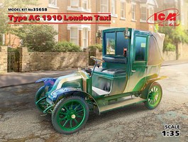 ICM 1910 Type AG London Taxi (New Tool) (APR) Plastic Model Vehicle Kit 1/35 Scale #35658