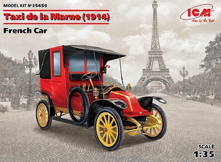 ICM Taxi de la Marne 1914 French Car Plastic Model Military Vehicle Kit 1/35 #35659