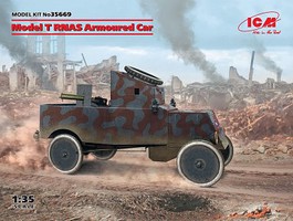 ICM Model T RNAS Armoured Car (New Tool) (JUN) Plastic Model Military Vehicle Kit 1/35 #35669