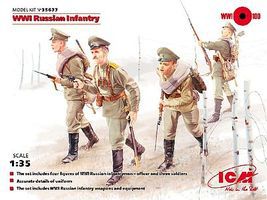 ICM WWI Russian Infantry Plastic Model Military Figure Kit 1/35 Scale #35677