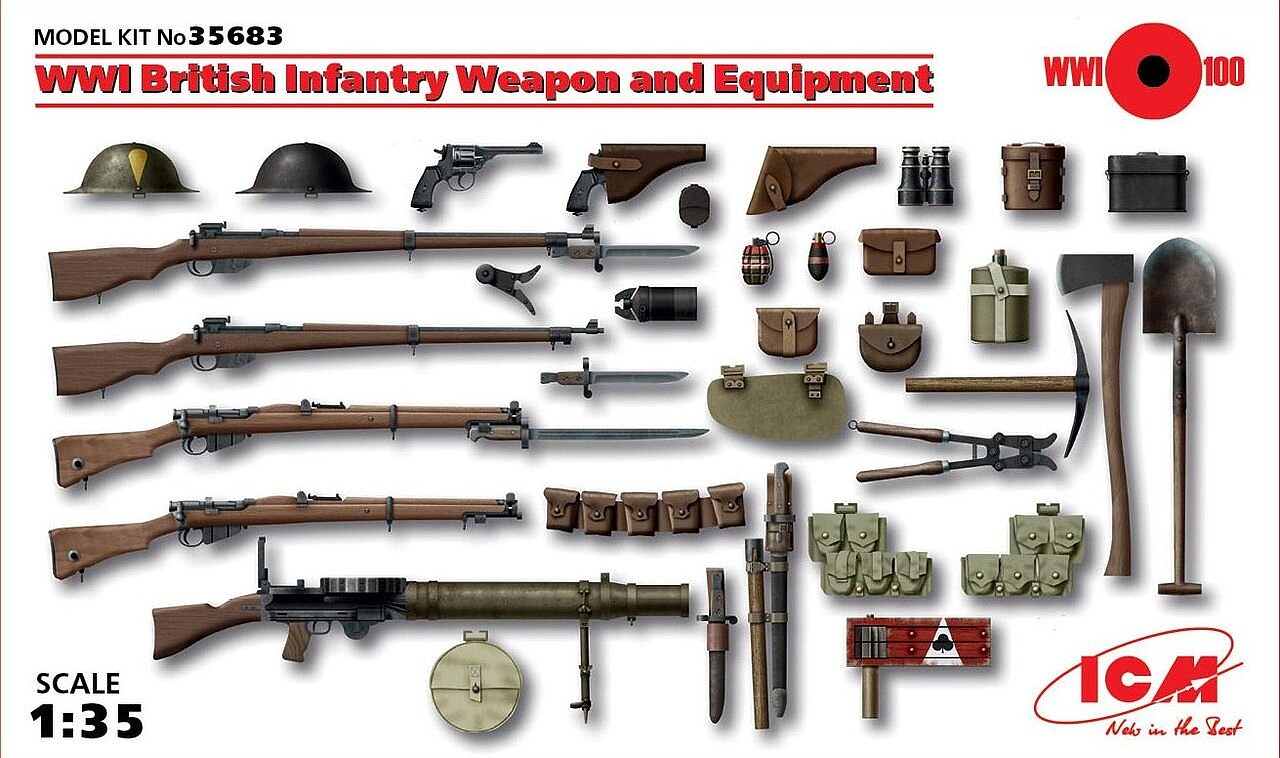 ICM 1 35 35681 WWI French Infantry Weapon And Equipment Toys Hobbies