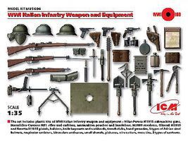 ICM WWI Italian Infantry Weapons & Equipment Plastic Model Weapon 1/35 Scale #35686