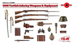 ICM WWI Turkish Infantry Weapons & Equipment Plastic Model Weapon Kit 1/35 Scale #35699 ICM WWI Turkish Infantry Weapons & Equipment Plastic Model Weapon Kit 1/35 Scale #35699