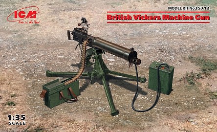 ICM British Vickers Machine Gun (New Tool) (JUL) Plastic Model Weapon Kit 1/35 Scale #35712