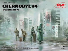ICM Chernobyl #4 Deactivators Set Plastic Model Diorama Kit 1/35 Scale #35904