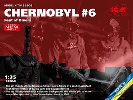 ICM Chernobyl #6 Feat of Divers (4 figures) Plastic Model Figure Kit 1/35 Scale #35906