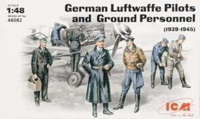 ICM Luftwaffe Pilots & Ground Personnel 1939-45 (7) Plastic Model Military Figure 1/48 #48082