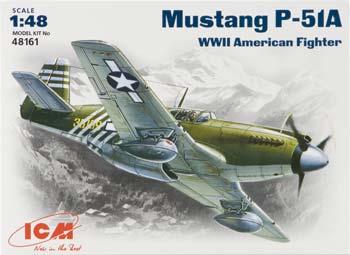 ICM Mustang P-51A WWII US Air Forces Fighter Plastic Model Airplane Kit 1/48 Scale #48161