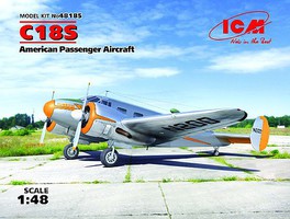 ICM WWII US C18S Passenger Aircraft Plastic Model Airplane Kit 1/48 Scale #48185