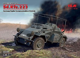 WWII German SdKfz 223 Radio Communication Vehicle Plastic Model Kit 1/48 Scale #48192