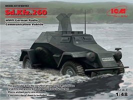 WWII German SdKfz 260 Radio Comm Vehicle Plastic Model Military Vehicle Kit 1/48 #48193
