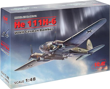 ICM WWII German He111H6 Bomber Plastic Model Airplane Kit 1/48 Scale #48262