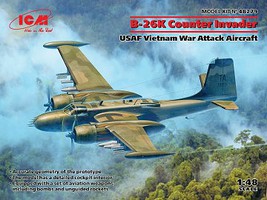 ICM B26K Counter Invader USAF Attack Aircraft Plastic Model Airplane Kit 1/48 Scale #48279