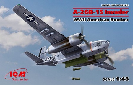 ICM WWII USAF A28B15 Invader Bomber Plastic Model Airplane Kit 1/48 Scale #48282
