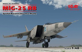 ICM MiG25RB Soviet Recon Aircraft Plastic Model Airplane Kit 1/48 Scale #48902