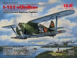 ICM I153 Chaika WWII Soviet BiPlane Fighter Plastic Model Airplane Kit 1/72 Scale #72074