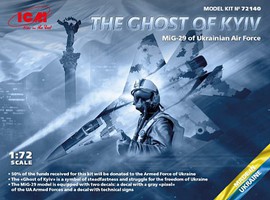 ICM The Ghost of Kyiv MiG29 Ukrainian AF Fighter Plastic Model Airplane Kit 1/72 Scale #72140