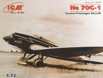 ICM He70G1 German Passenger Aircraft Plastic Model Airplane Kit 1/72 Scale #72233