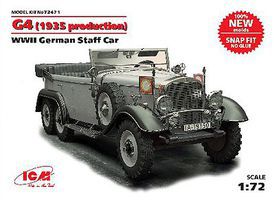 ICM WWII German G4 1935 Production Staff Car Plastic Model Military Vehicle 1/72 Scale #72471