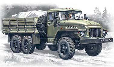 ICM Ural 375D Army Truck Plastic Model Military Truck Kit 1/72 Scale #72711