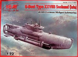 ICM U-Boat Type XXVIIB Seehund German Midget Submarine Plastic Model Submarine Kit 1/72 #7