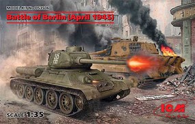 ICM Battle of Berlin T-35-85 (April 1945) Plastic Model Military Tank Kit 1/35 Scale #ds3506