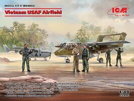 ICM Vietnam USAF Airfield (Planes and Figures) Plastic Model Airplane Kit 1/48 Scale #ds4803