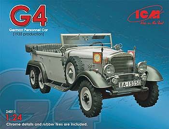 ICM G4 1935 Personnel Car Plastic Model Staff Car Kit 1/24 Scale #24011