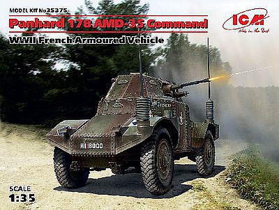 ICM Panhard 178 AMD-35 Command Plastic Model Military Vehicle Kit 1/35 Scale #35375