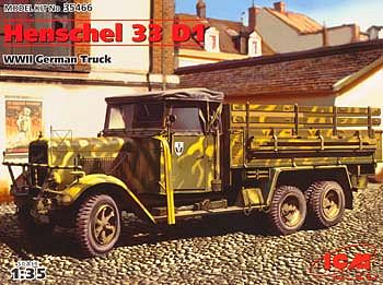 ICM HS 33 D1 German Army Truck Plastic Model Military Truck Kit 1/35 Scale #35466