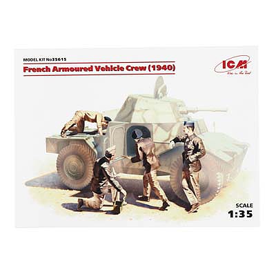 ICM French Armor Crew 1940 Plastic Model Military Figure Kit 1/35 Scale #35615