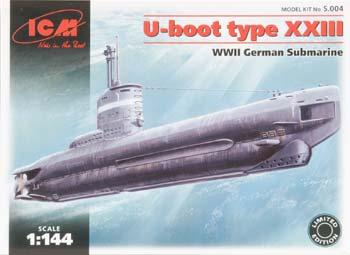 ICM U-Boat Type XXIII WWII Submarine Plastic Model Submarine Kit 1/144 Scale #s004