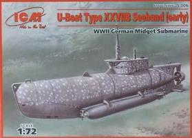ICM U-Boat Type XXVIIB Seehund WWII Midget Sub Plastic Model Submarine Kit 1/72 Scale #s006