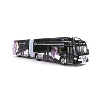 Iconic-Replicas New Flyer Xcelsior XN60 Articulated Bus Assembled Lafayette, Indiana (black, Astronaut Graphics)