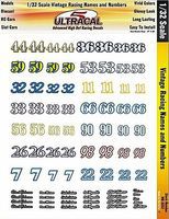 Innovative 1/32 UltraCal Hi-Def Decals- Vintage Racing Names & Numbers Slot Car Decal #3322 Innovative 1/32 UltraCal Hi-Def Decals- Vintage Racing Names & Numbers Slot Car Decal #3322