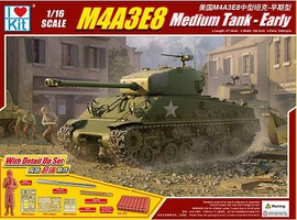 ILOVEKIT M4A3E8 Early Medium Tank with Detail Up Set Plastic Model Tank Kit 1/16 Scale #61619