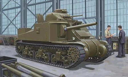 ILOVEKIT M3A4 Lee Medium Tank Plastic Model Military Vehicle Kit 1/35 Scale #63518